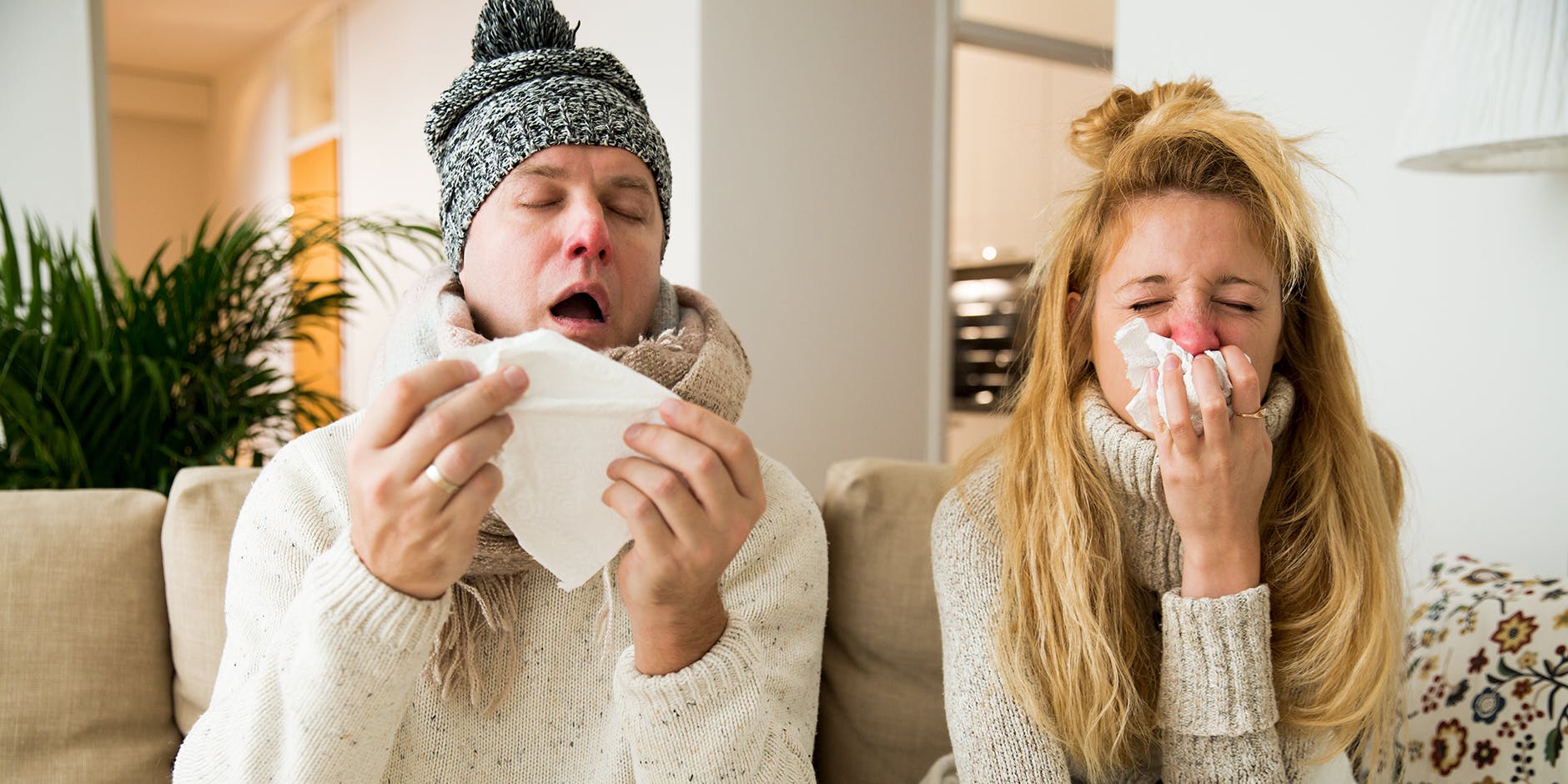 Mand og Kvinde har smittet hinanden med forkølelse