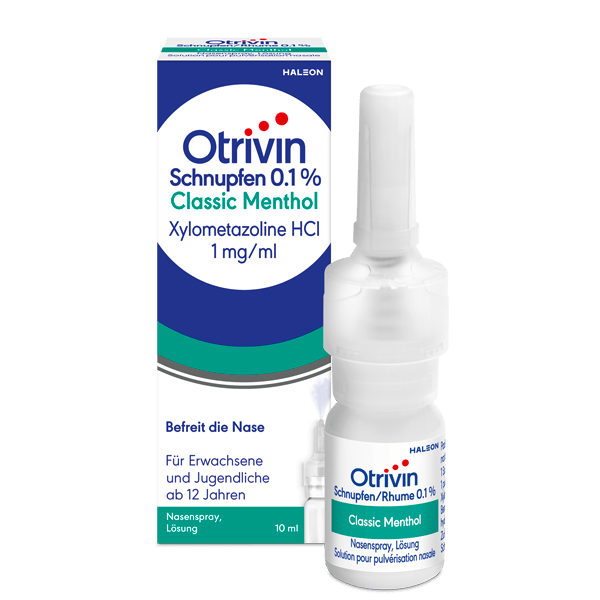 Ein Fläschchen Otrivin Schnupfen 0.1% Menthol