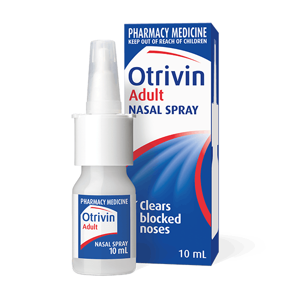 a bottle of Otrivin Adult Nasal Spray product