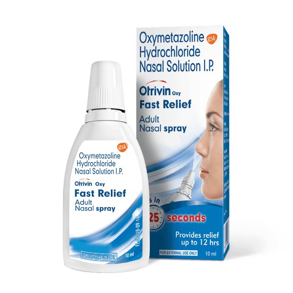 A bottle of Otrivin Oxy Fast Relief