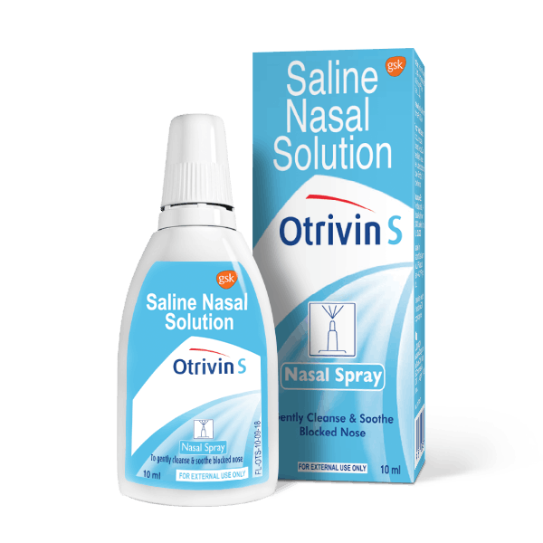 A bottle of Otrivin Saline