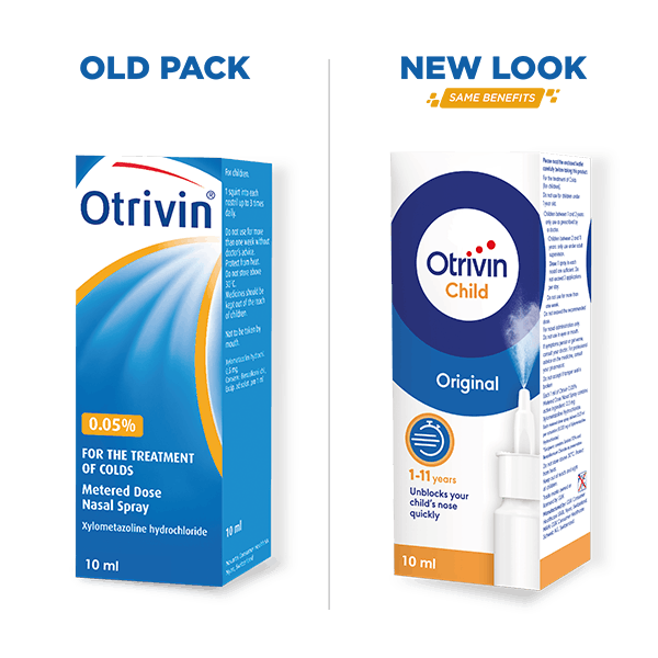 a bottle of Otrivin original product