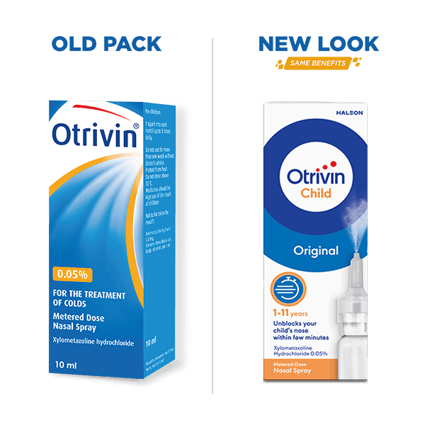 a bottle of Otrivin original product