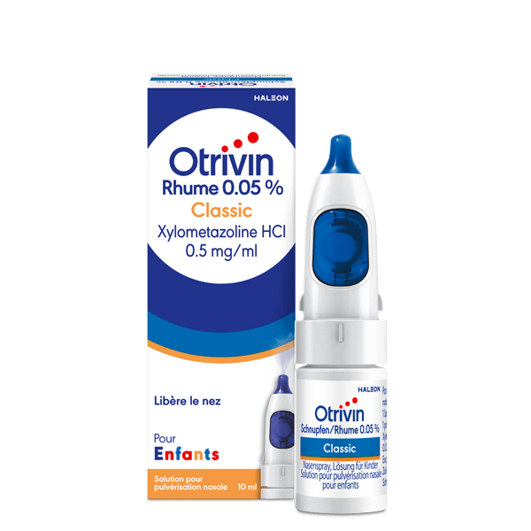 un flacon du produit Otrivin Rhume 0.05%