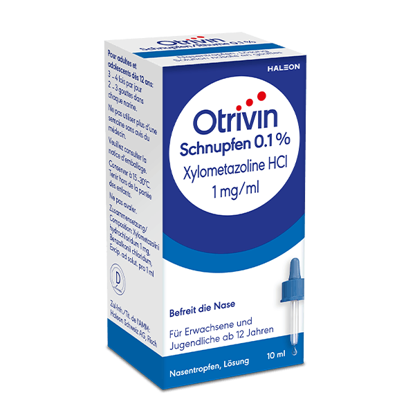 un flacon du produit Otrivin Rhume Gouttes nasales 0.1%