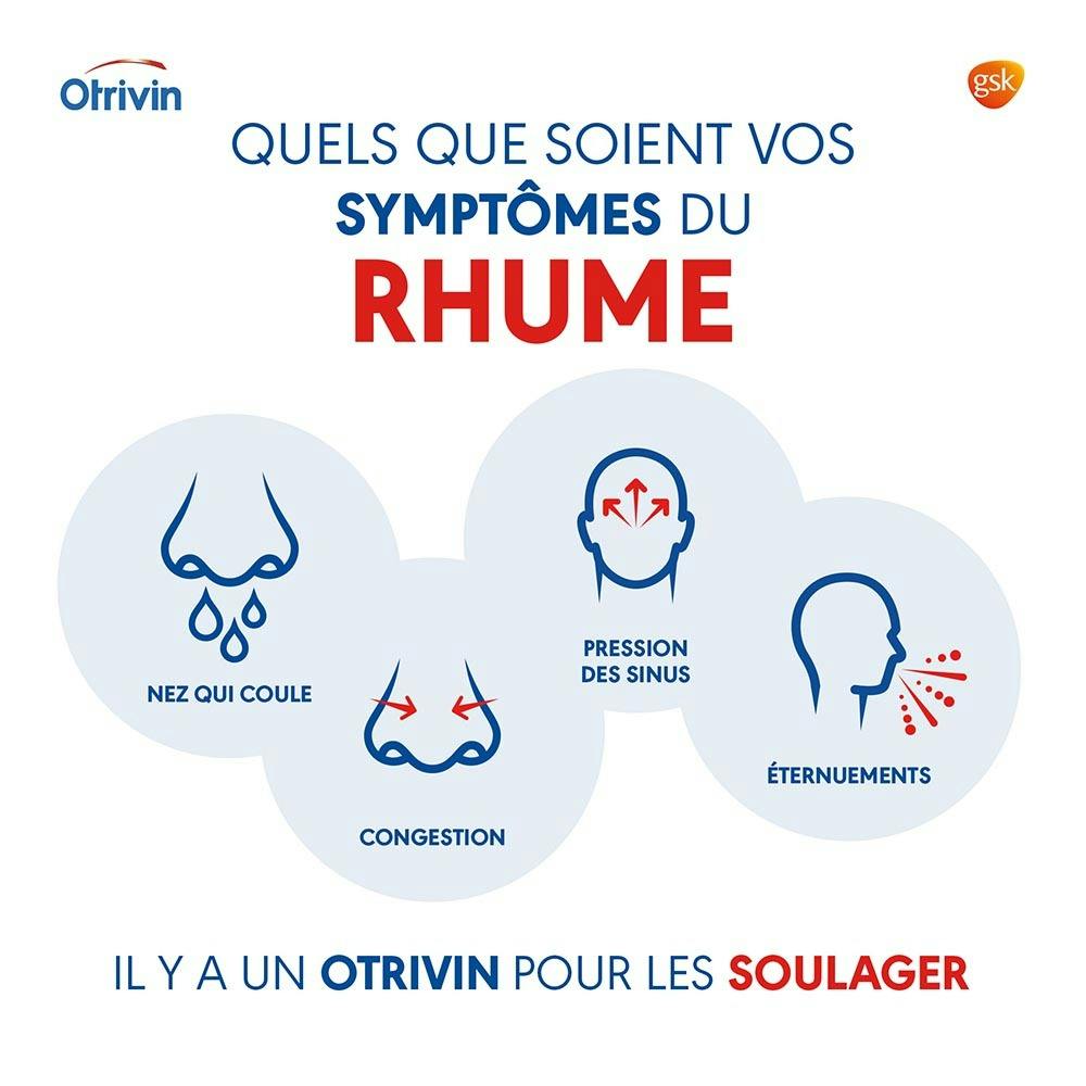 Les symptômes en cas de rhume Otrivin
