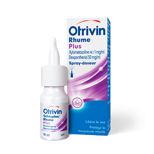un flacon du produit Otrivin Rhume Gouttes nasales 0.1%