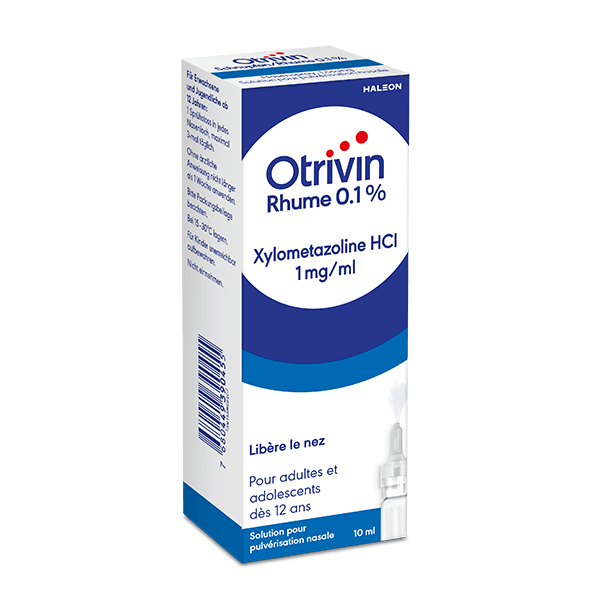otrivin-rhume-gouttes un flacon du produit Otrivin Rhume Gouttes nasales 0.1%