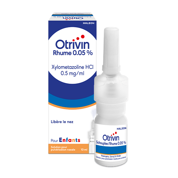 otrivin-rhume-enfants un flacon du produit Otrivin Rhume 0.05%