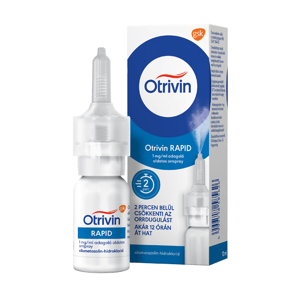 egy doboz Otrivin 1 mg/ml adagoló oldatos orrspray