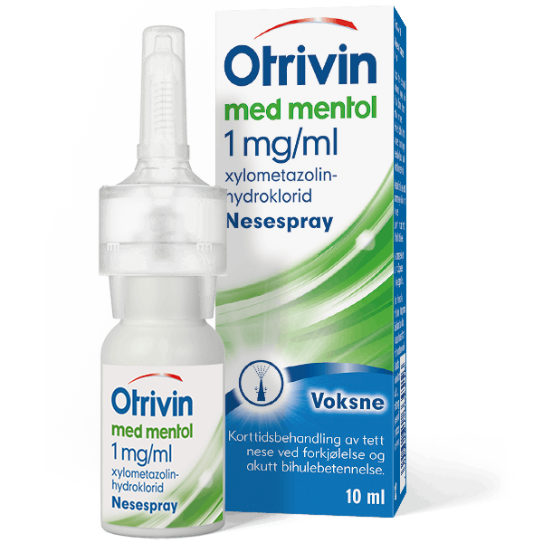 a bottle of Otrivin Natural Plus with Eucalyptus product