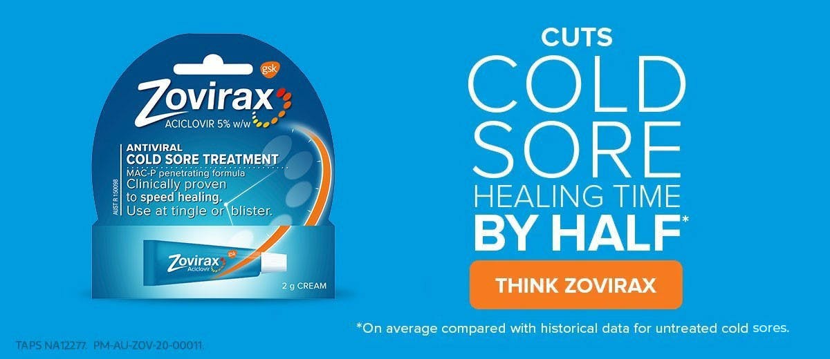 Zovirax cold sore cream banner