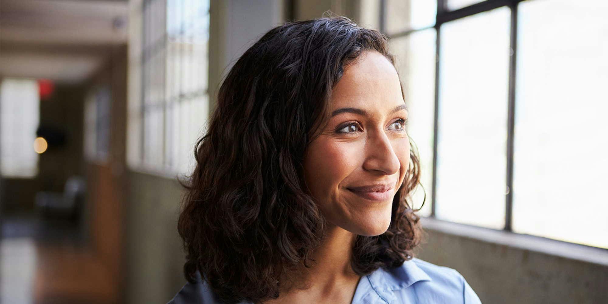 Young woman smiling