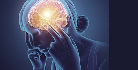 Illustration of migraine with aura