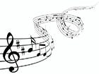 Swirl of musical notes