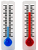 Two thermometers with different readings