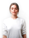 Woman with tension headache
