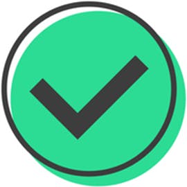 Green positive checkmark icon