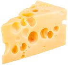 Slab of chesse with big round holes