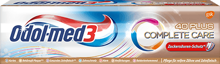 Odol-med3 Complete Care 40 Plus Zahnpasta. Odol-med3 Complete Care 40 Plus Zahnpasta.