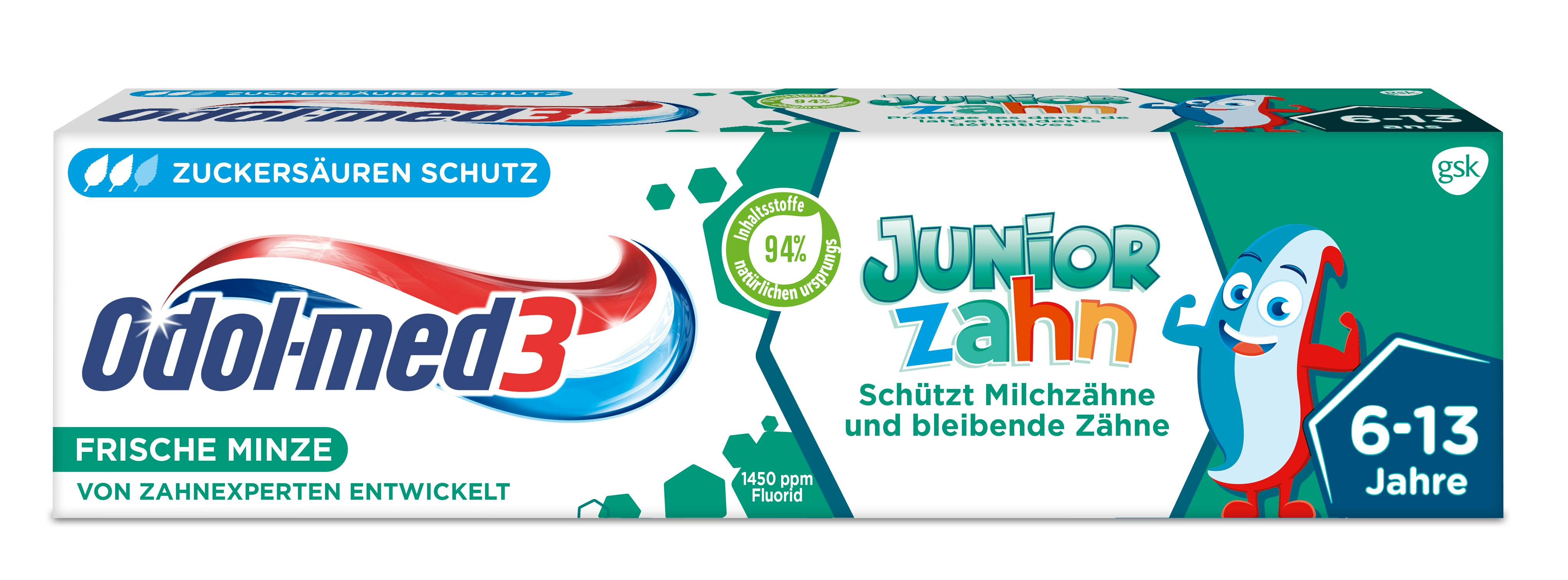 Odol-med3 Juniorzahn Zahnpasta. Odol-med3 Juniorzahn Zahnpasta.