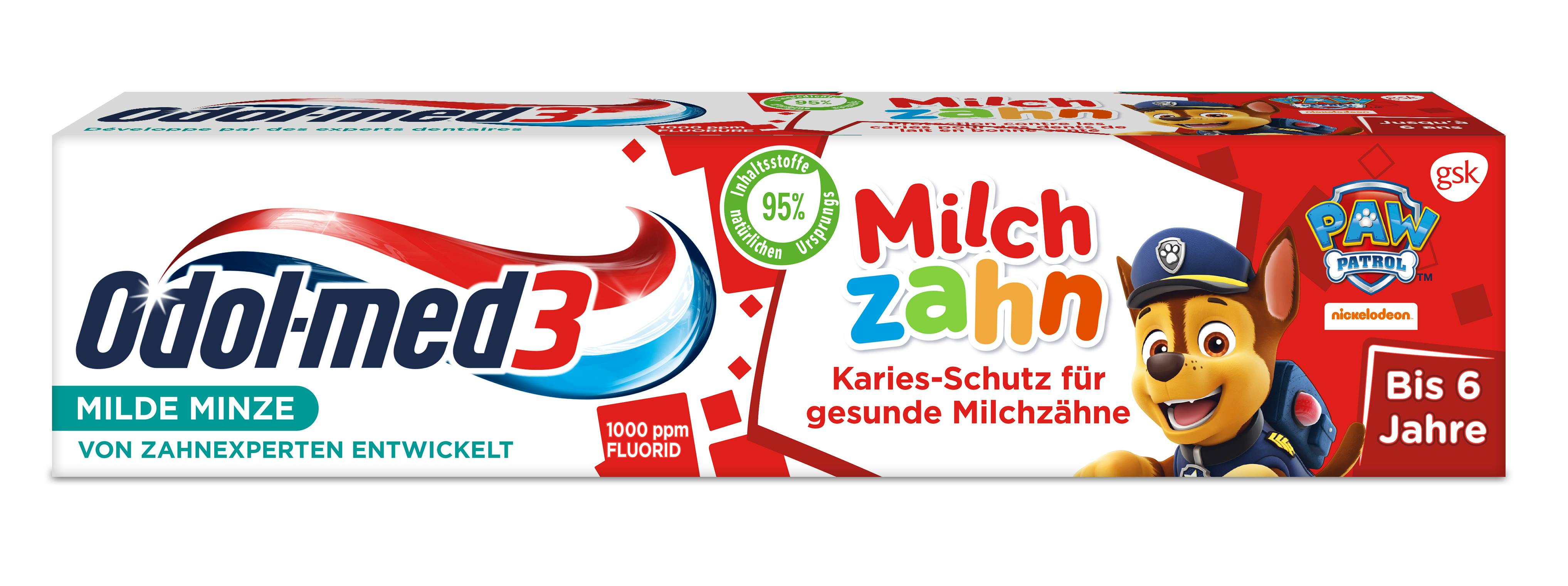 Odol-med3 Milchzahn Zahnpasta. Odol-med3 Milchzahn Zahnpasta.