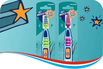 Aquafresh Buzz on Battery Toothbrush in green and pink