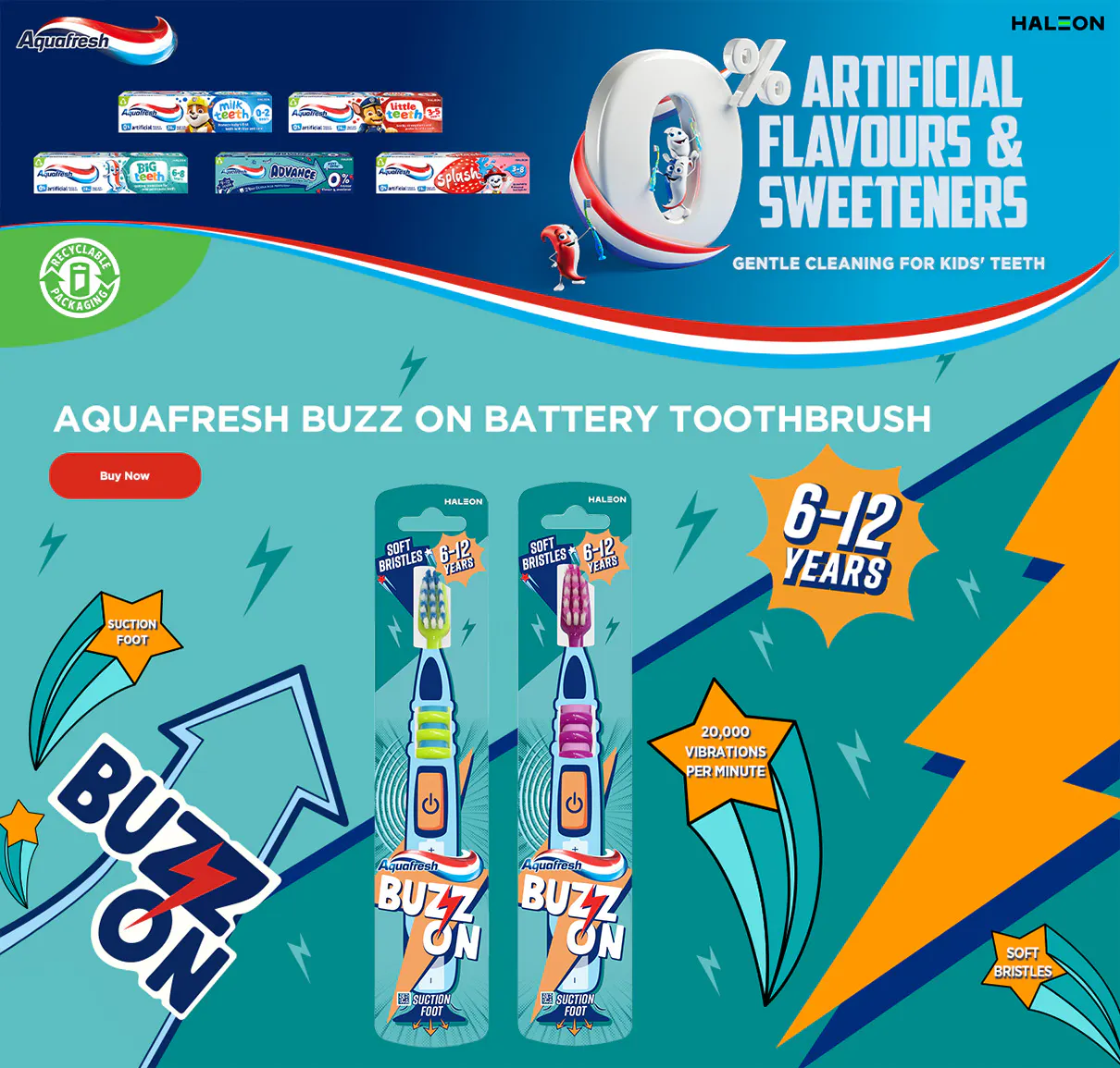 Captain Aquafresh defending teeth from sugar.