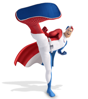 Capitán Aquafresh dando una patada