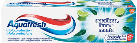 Aquafresh Tripla Protezione Eucalipto, Lime e Menta Aquafresh Tripla Protezione Eucalipto, Lime e Menta