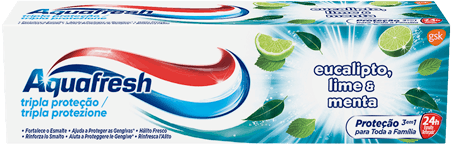 aquafresh dentifricio 75ml - tripla protezione - eucalipto lime & menta:  : igiene e cura della persona