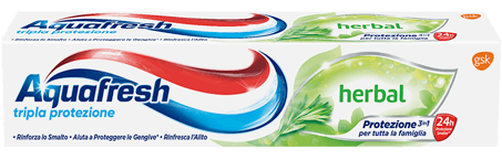 Aquafresh Dentifricio Tripla Protezione Bianchezza, Per Denti Forti e Alito  Freddo, Confezione da 12 x 125 ml