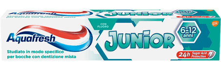 Aquafresh Junior Dentifricio Specifico per Bambini 6-12 anni con