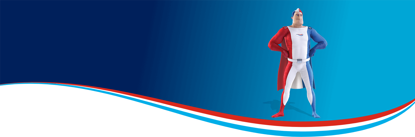 Captain Aquafresh standing valiantly - buy Aquafresh products now! Captain Aquafresh standing valiantly - buy Aquafresh products now!
