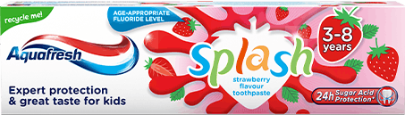 Aquafresh Splash toothpaste colorful packaging. Aquafresh Splash toothpaste colorful packaging.