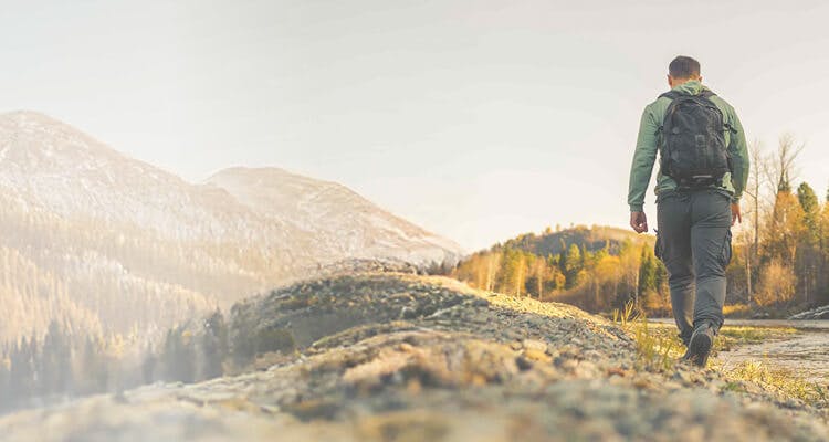 Man hiking