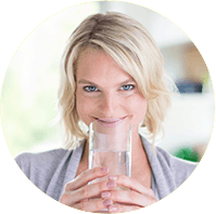 Woman Drinking Fiber Supplement