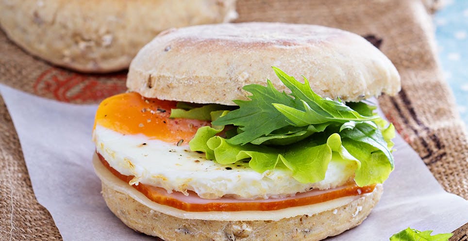 Eggs on Whole Wheat English Muffin