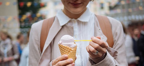 Woman with Ice Cream