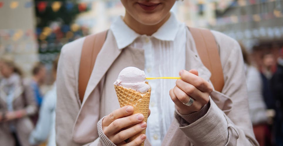 Woman with Ice Cream Woman with Ice Cream