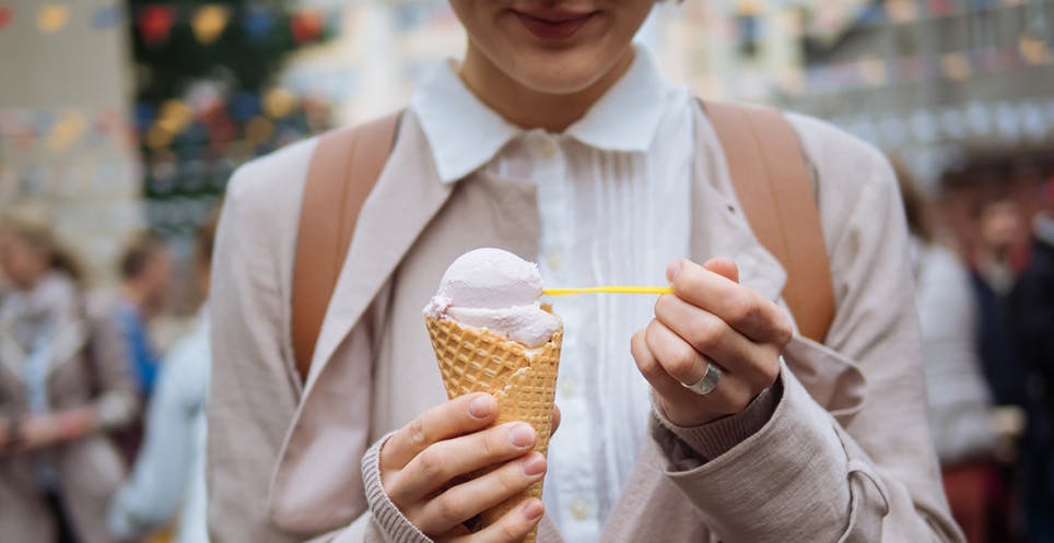 Woman with Ice Cream