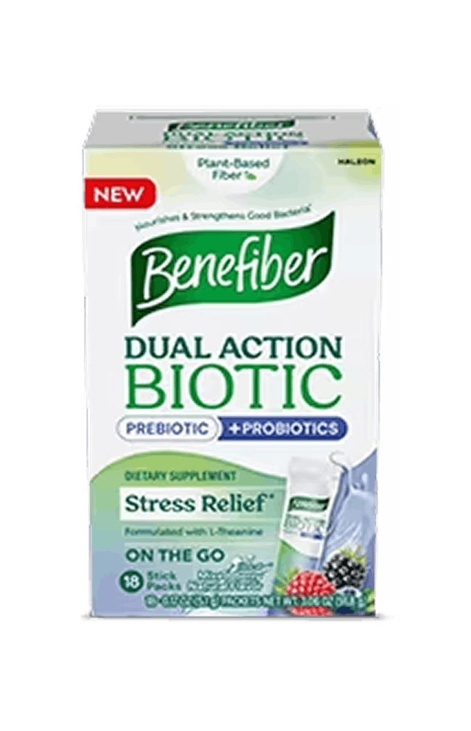 Benefiber Dual Action Biotic + Stress Relief* Stick Packs