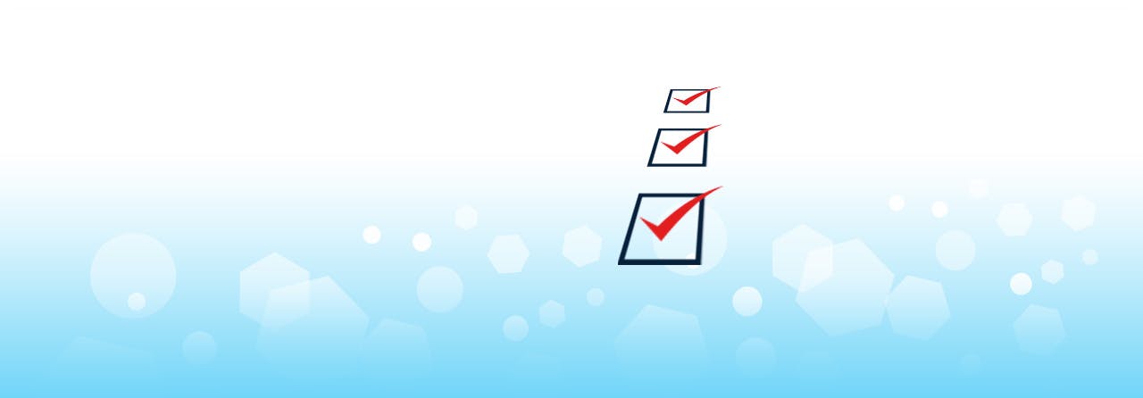 Checklist icon with blue background