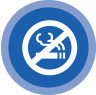 blue no smoking icon