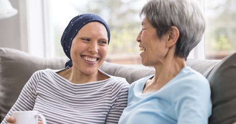 cancer treatment with supportive caregiver