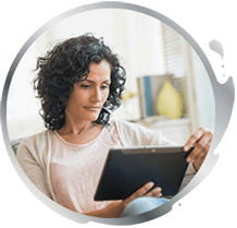 woman using an iPad woman using an iPad