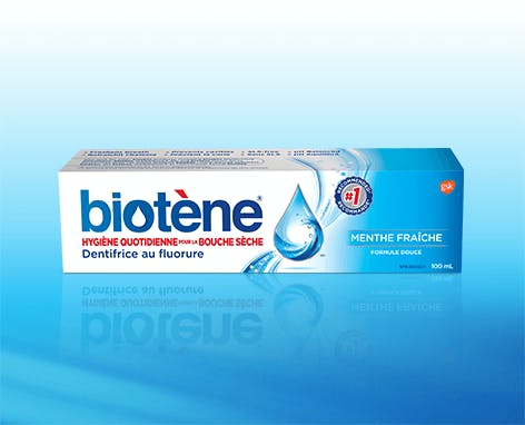 Boîte de dentifrice au fluorure Biotène Menthe fraîche