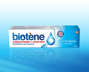 Boîte de dentifrice au fluorure Biotène Menthe fraîche