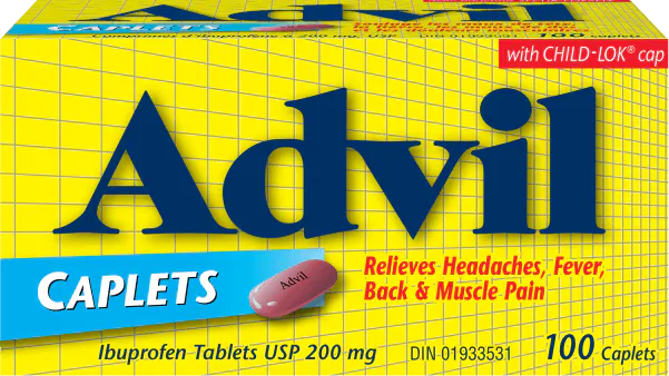 Advil Caplets in 100 Caplets