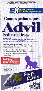 Gouttes pédiatriques Advil à saveur de raisin, 24 mL